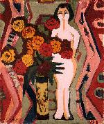 Ernst Ludwig Kirchner Still life with sculpture oil painting